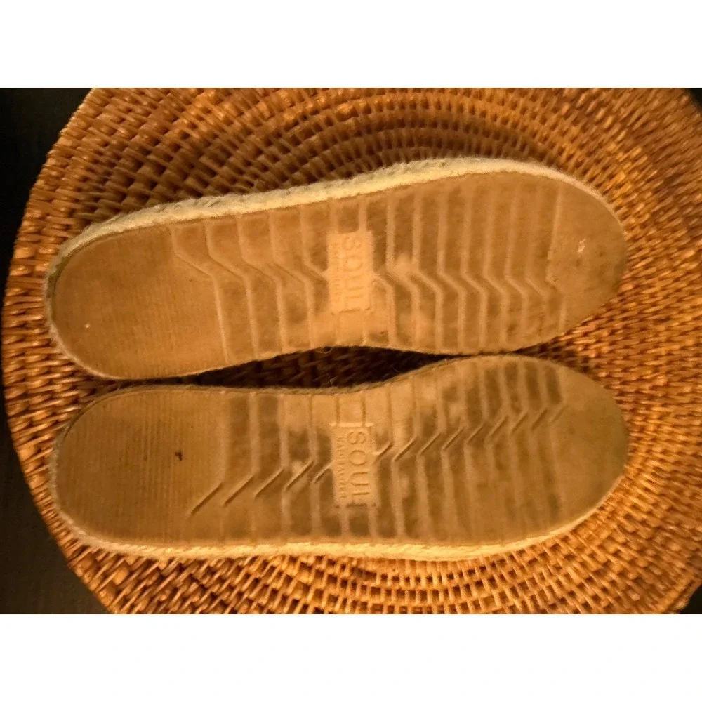 Soul Naturalizer Womens Beige Leather Espadrille‎ Slip On Flats Shoes